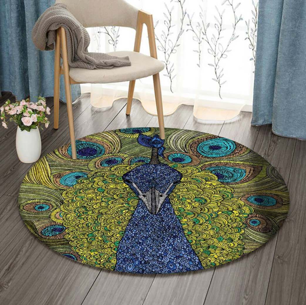 Peacock Round Carpet