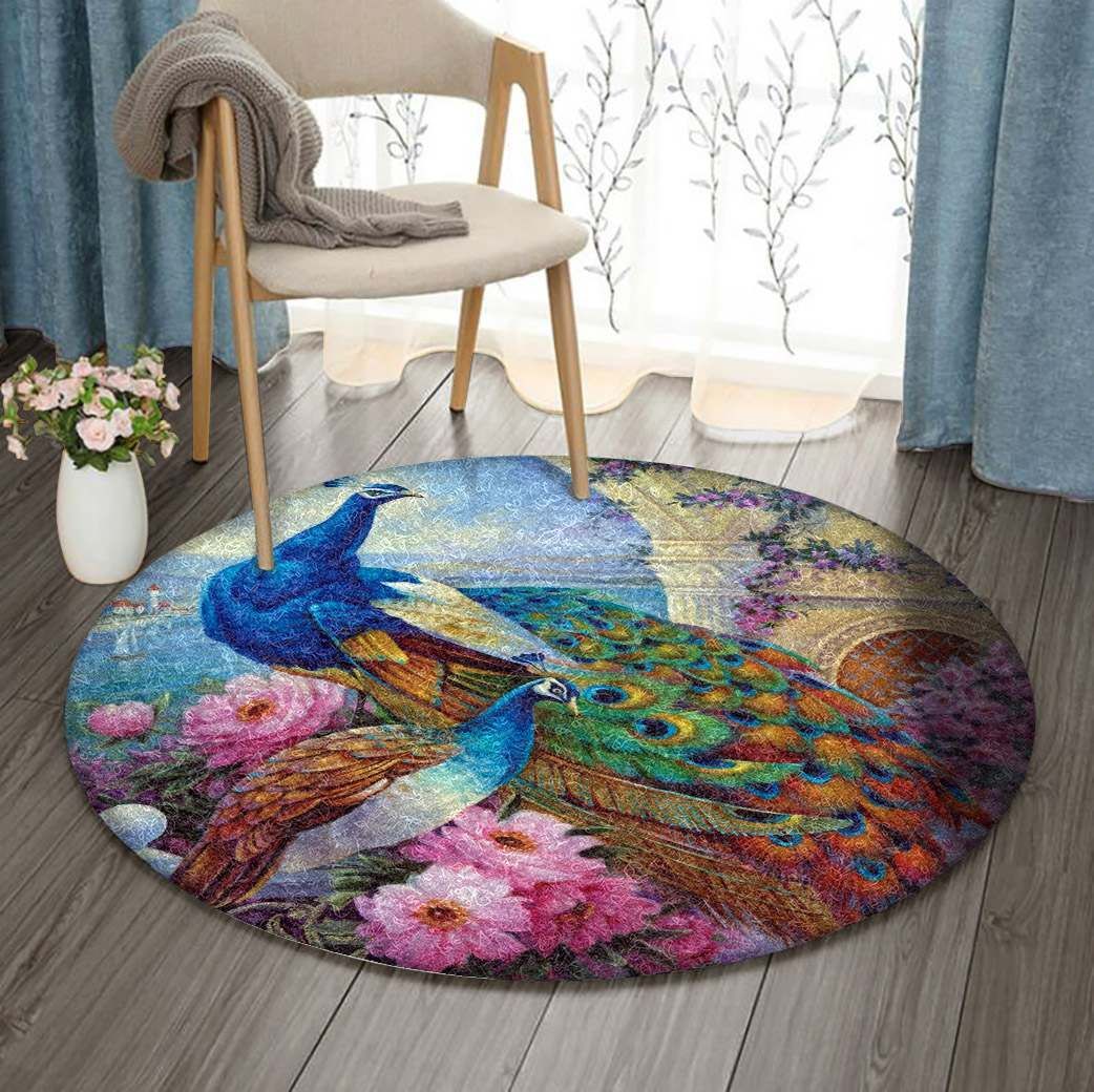 Peacock Round Carpet