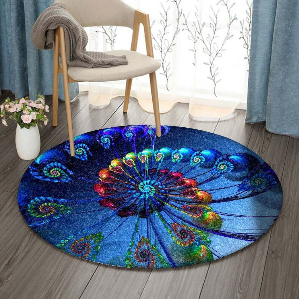 Peacock Round Carpet