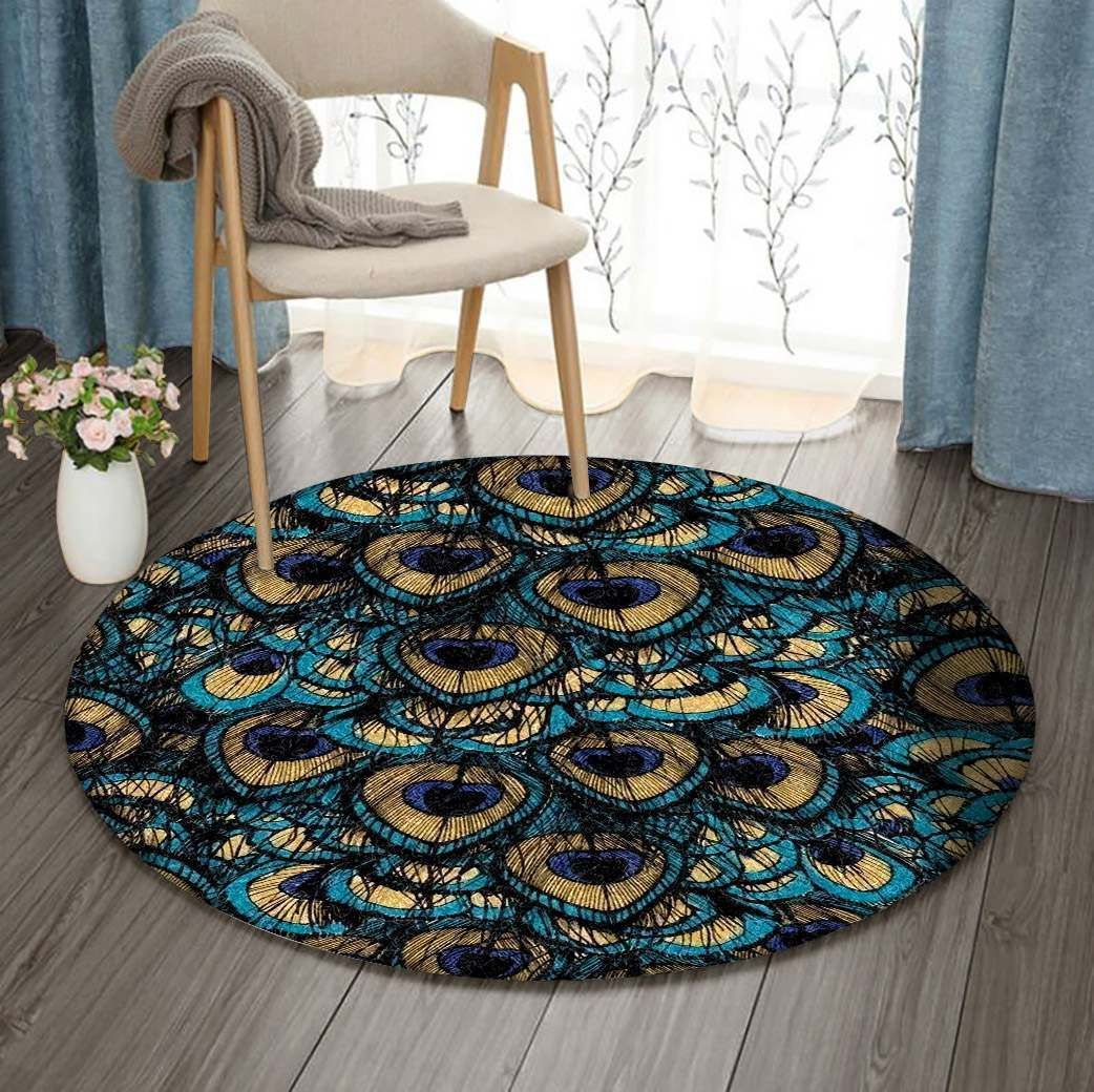 Peacock Round Carpet