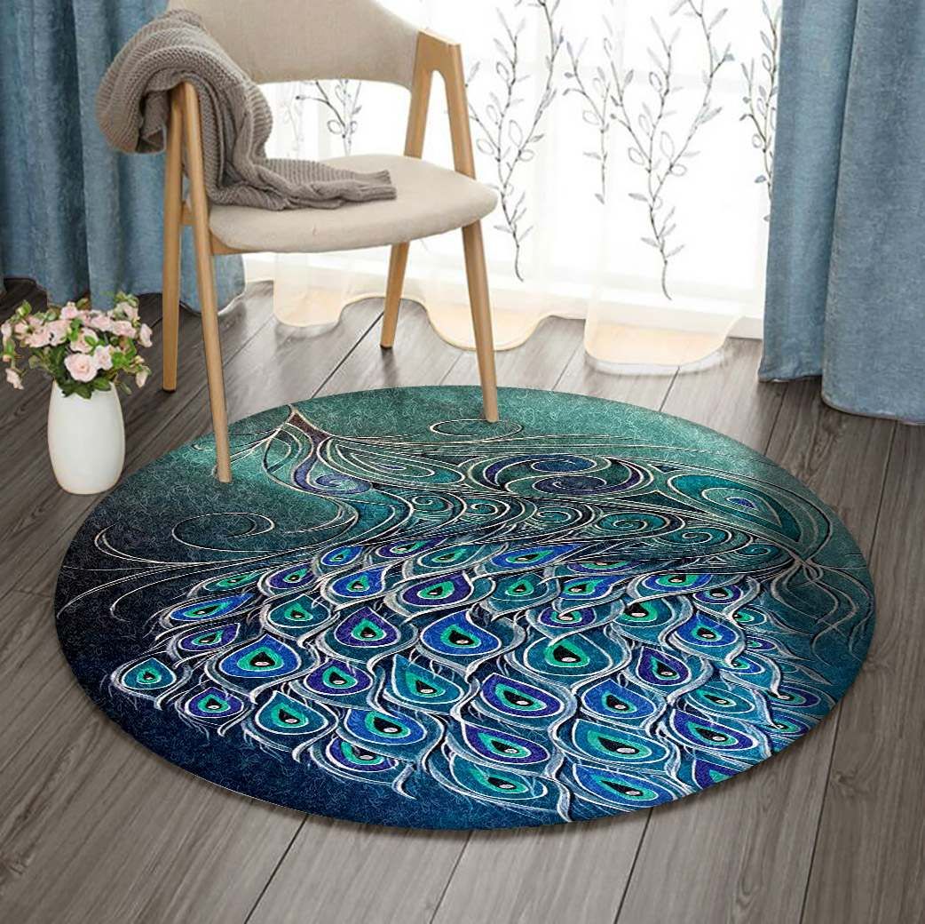 Peacock Round Carpet