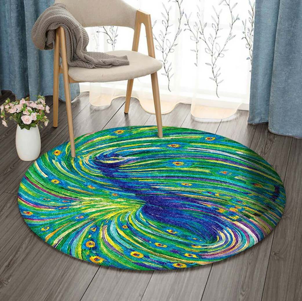 Peacock Round Carpet