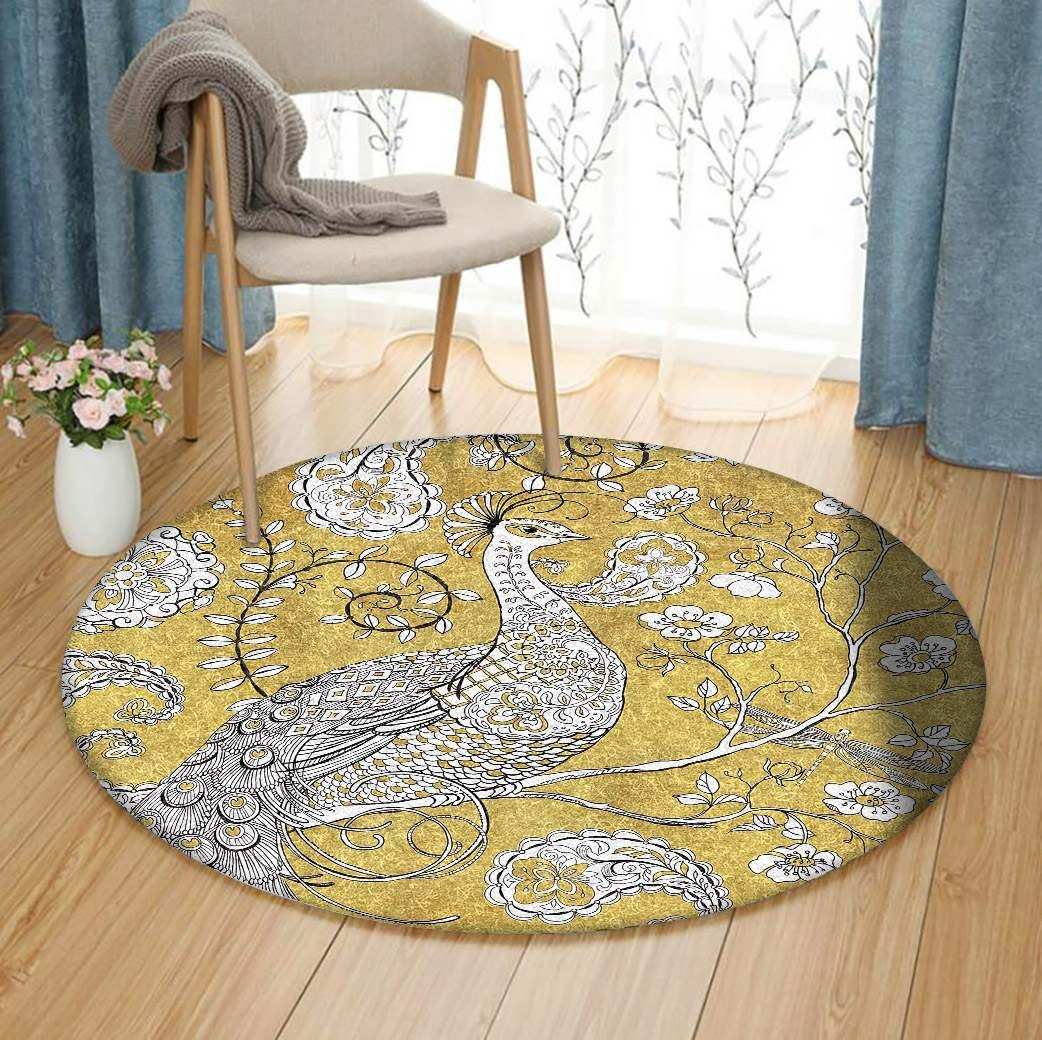 Peacock Round Carpet