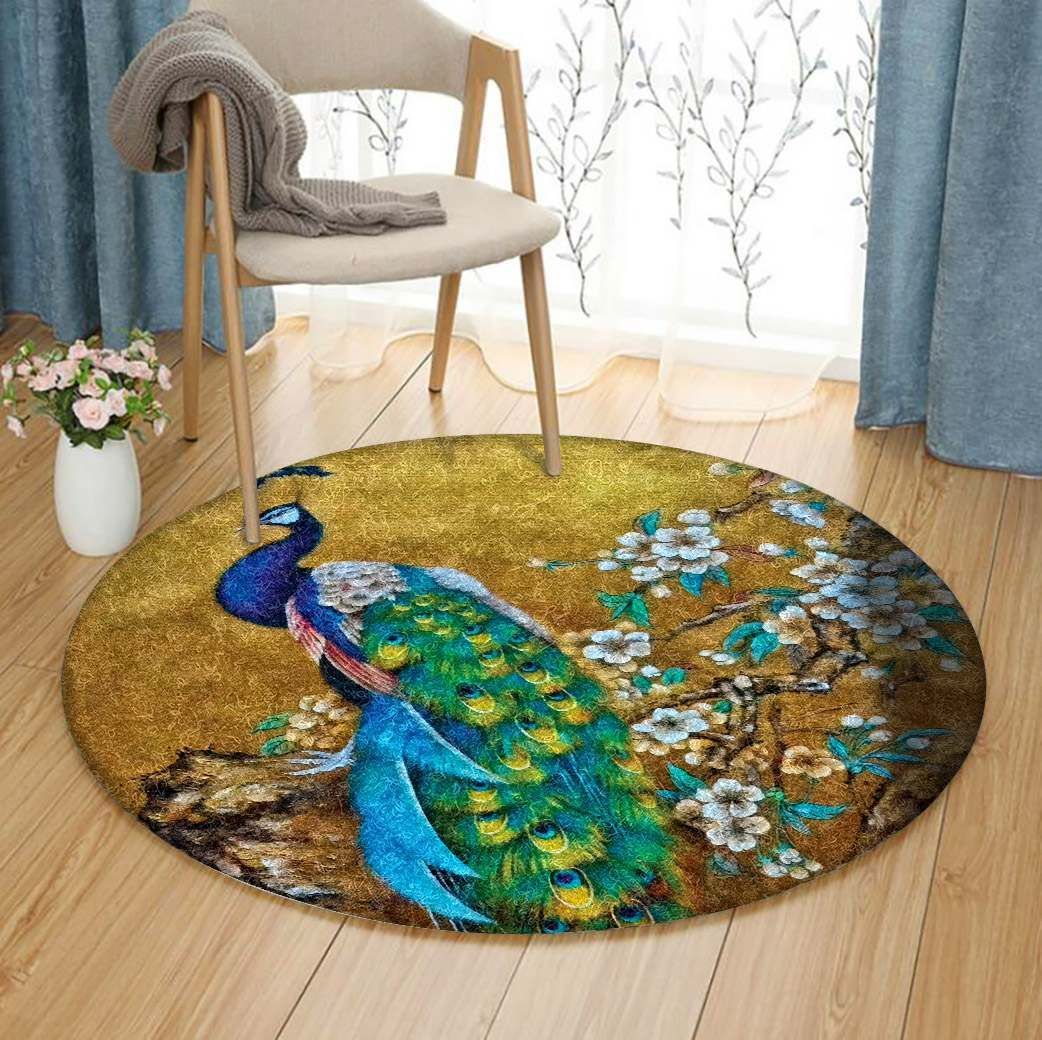 Peacock Round Carpet