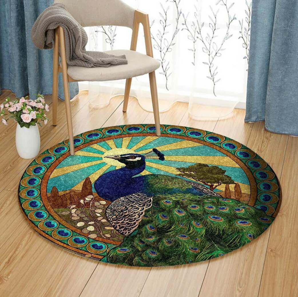 Peacock Round Carpet