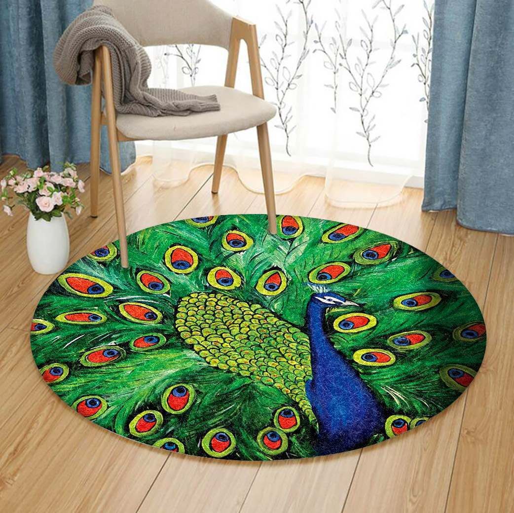 Peacock Round Carpet