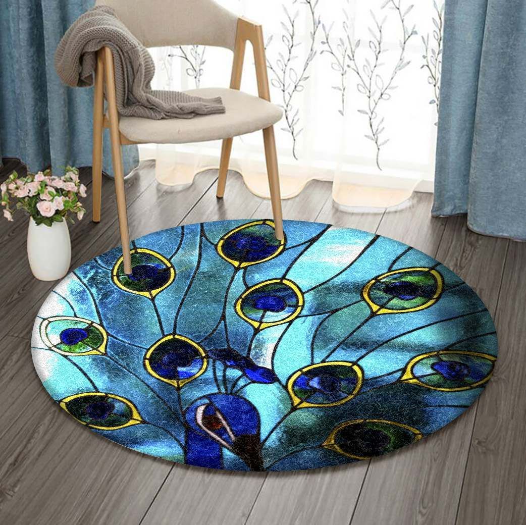 Peacock Round Carpet