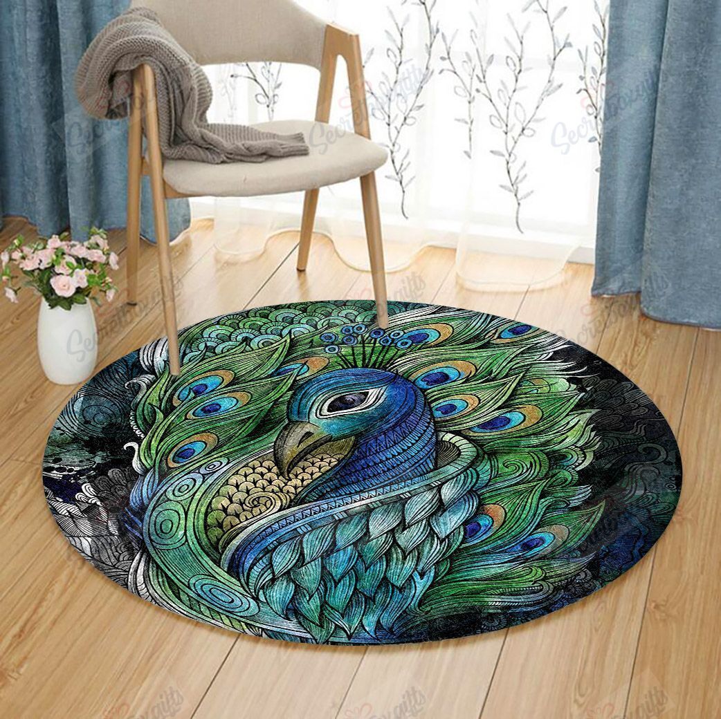 Peacock Round Carpet