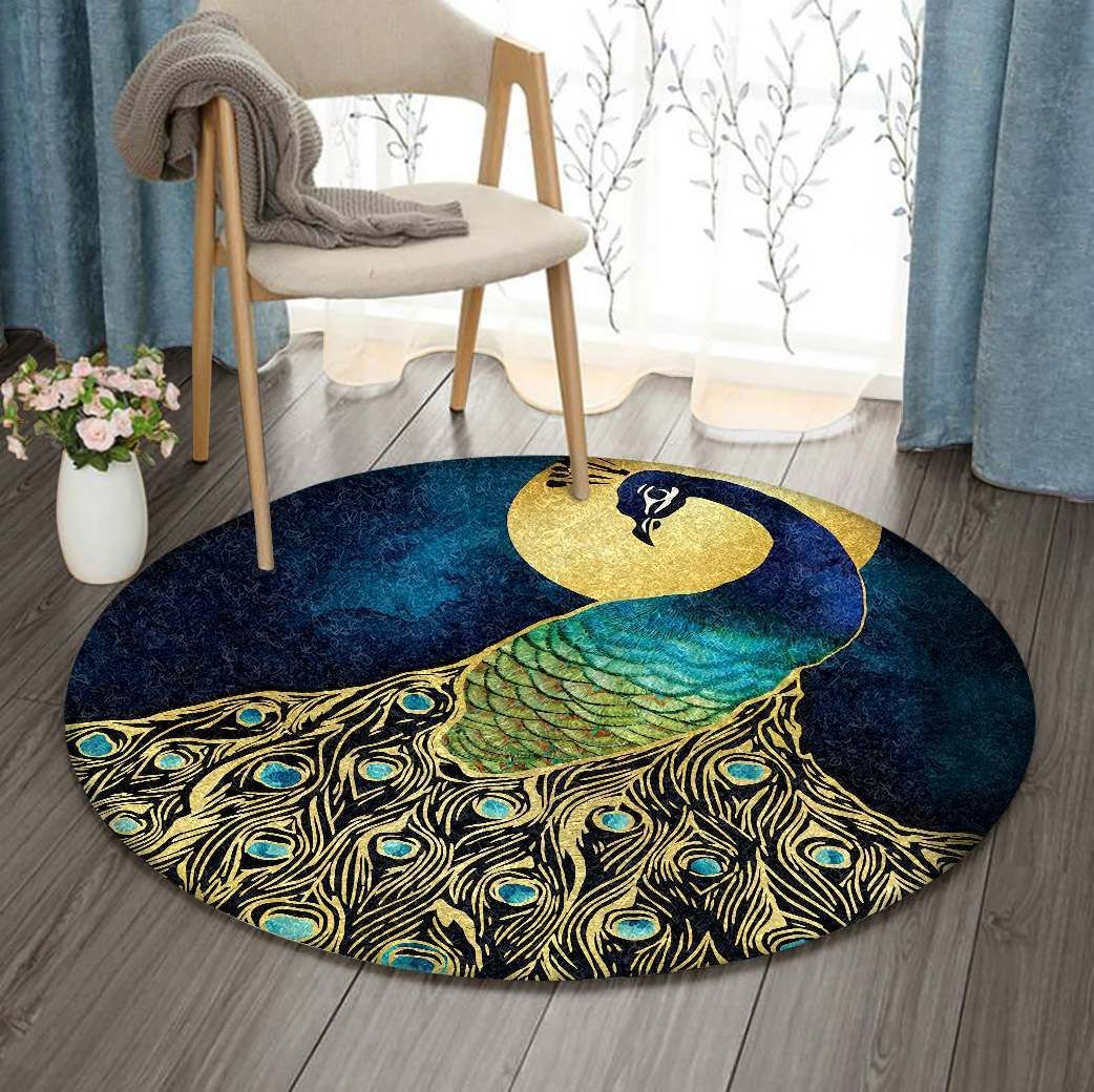 Peacock Round Carpet
