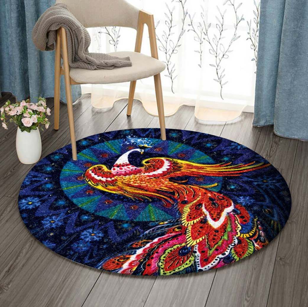 Peacock Round Carpet