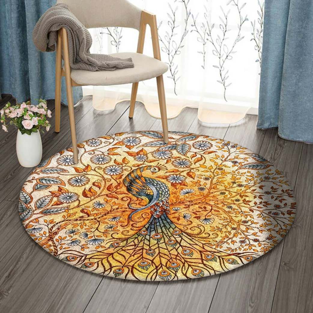 Peacock Round Carpet