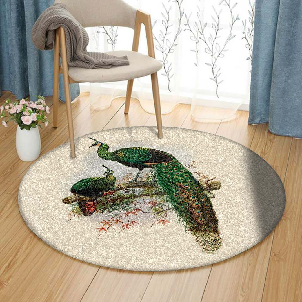 Peafowl Round Carpet