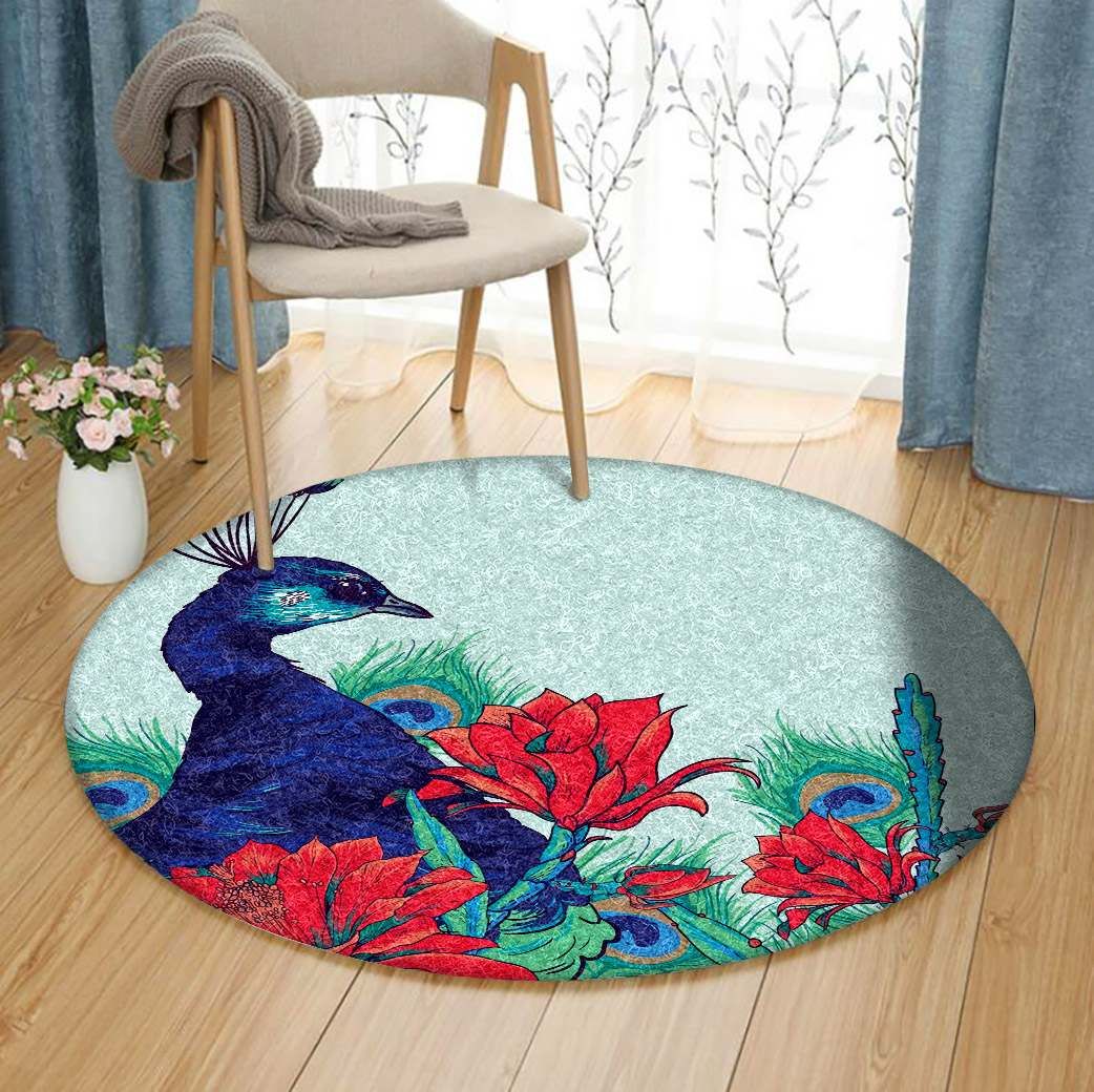 Peafowl Round Carpet