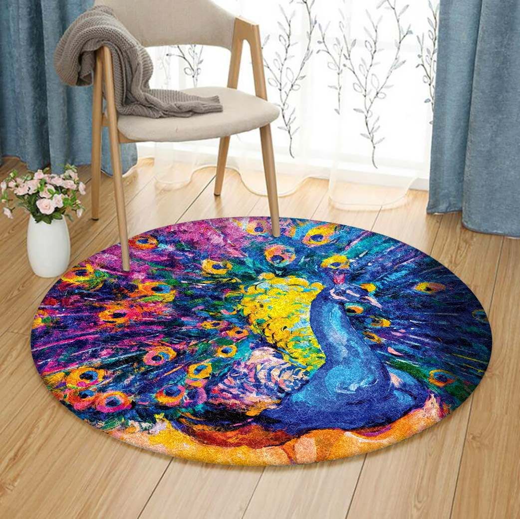 Peafowl Round Carpet
