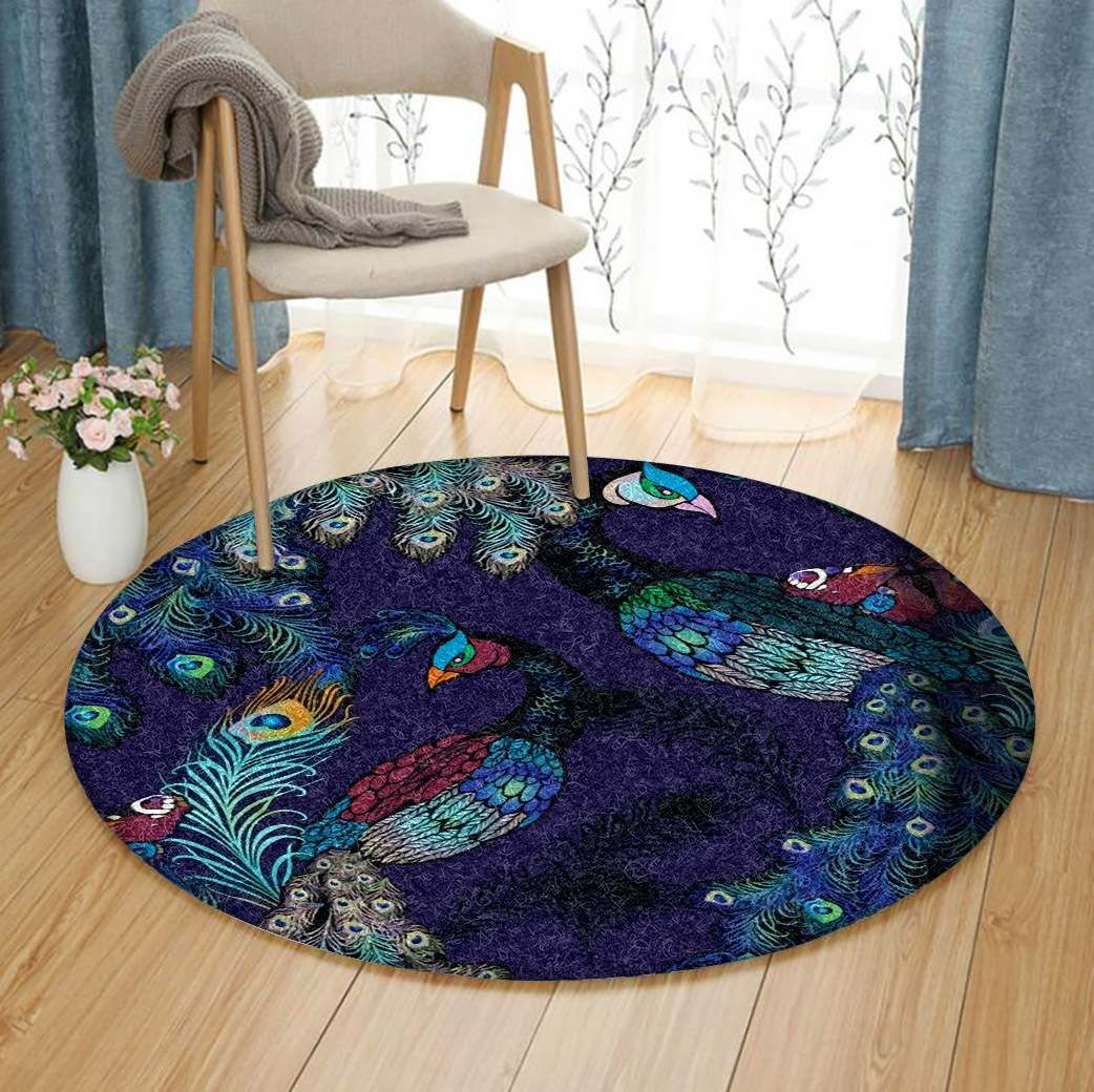 Peafowl Round Carpet
