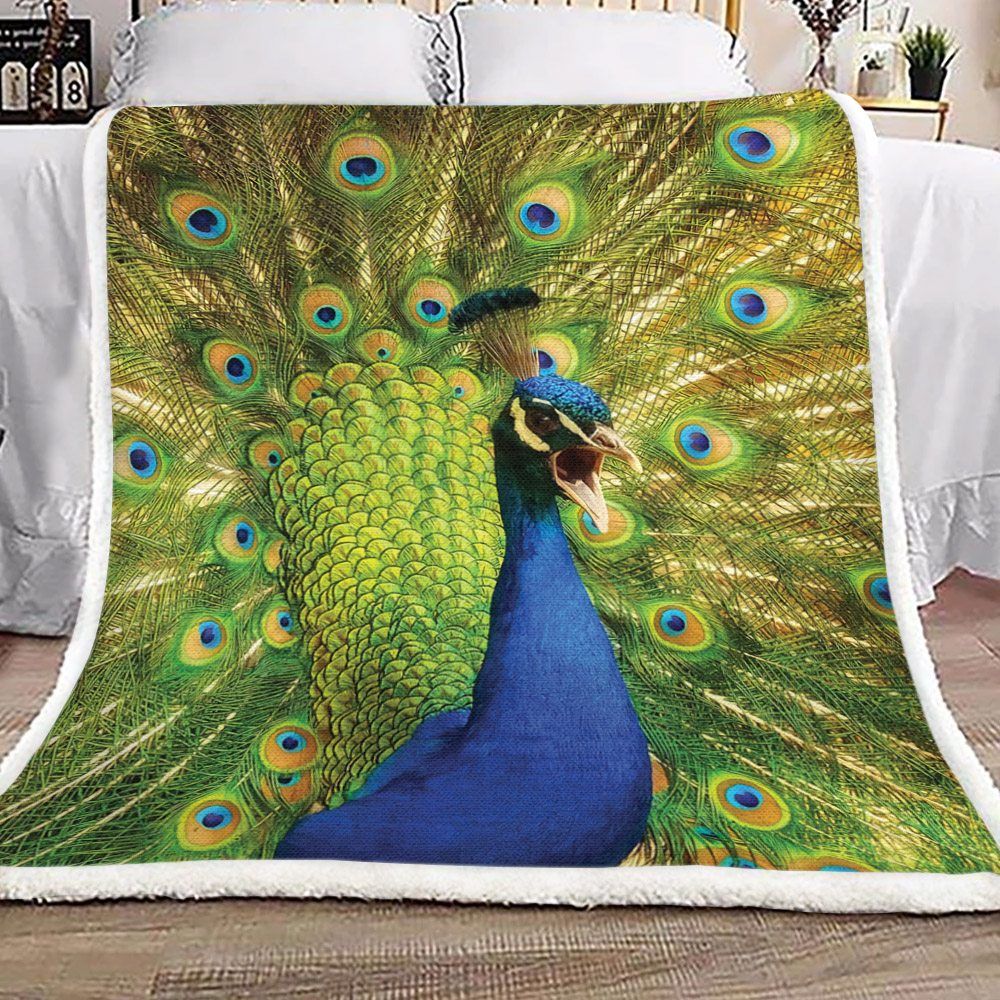 Peafowl Sherpa Fleece