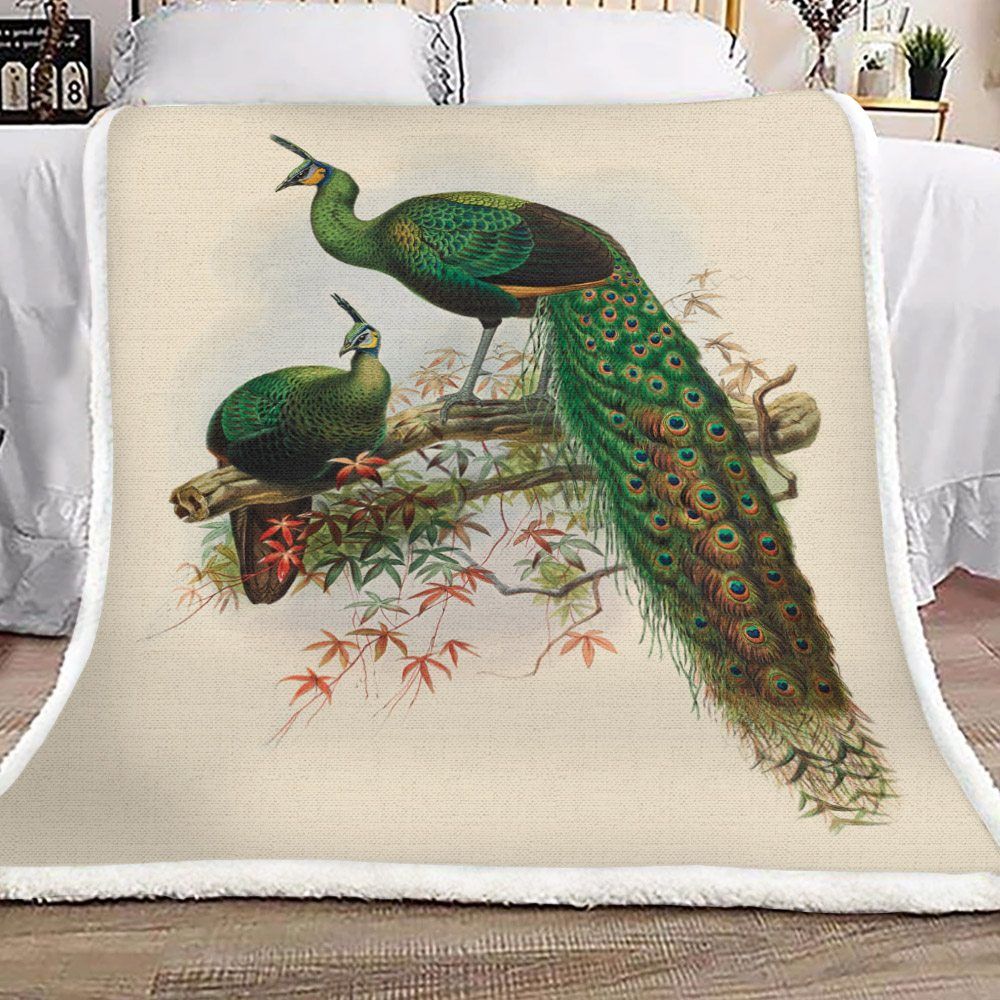 Peafowl Sherpa Fleece