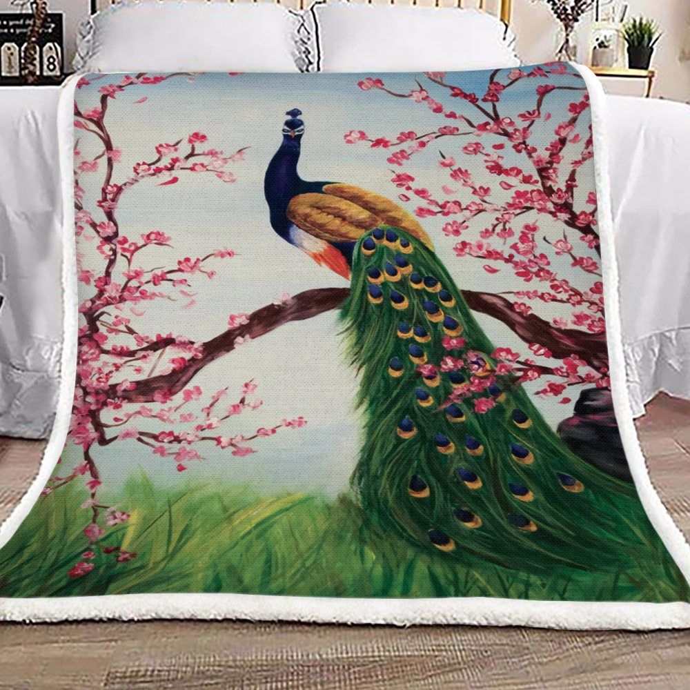 Peafowl Sherpa Fleece