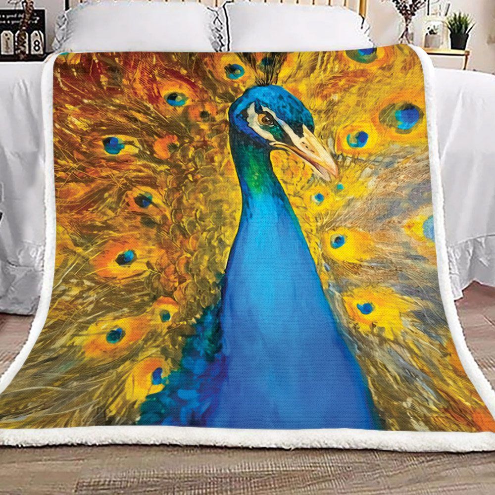 Peafowl Sherpa Fleece