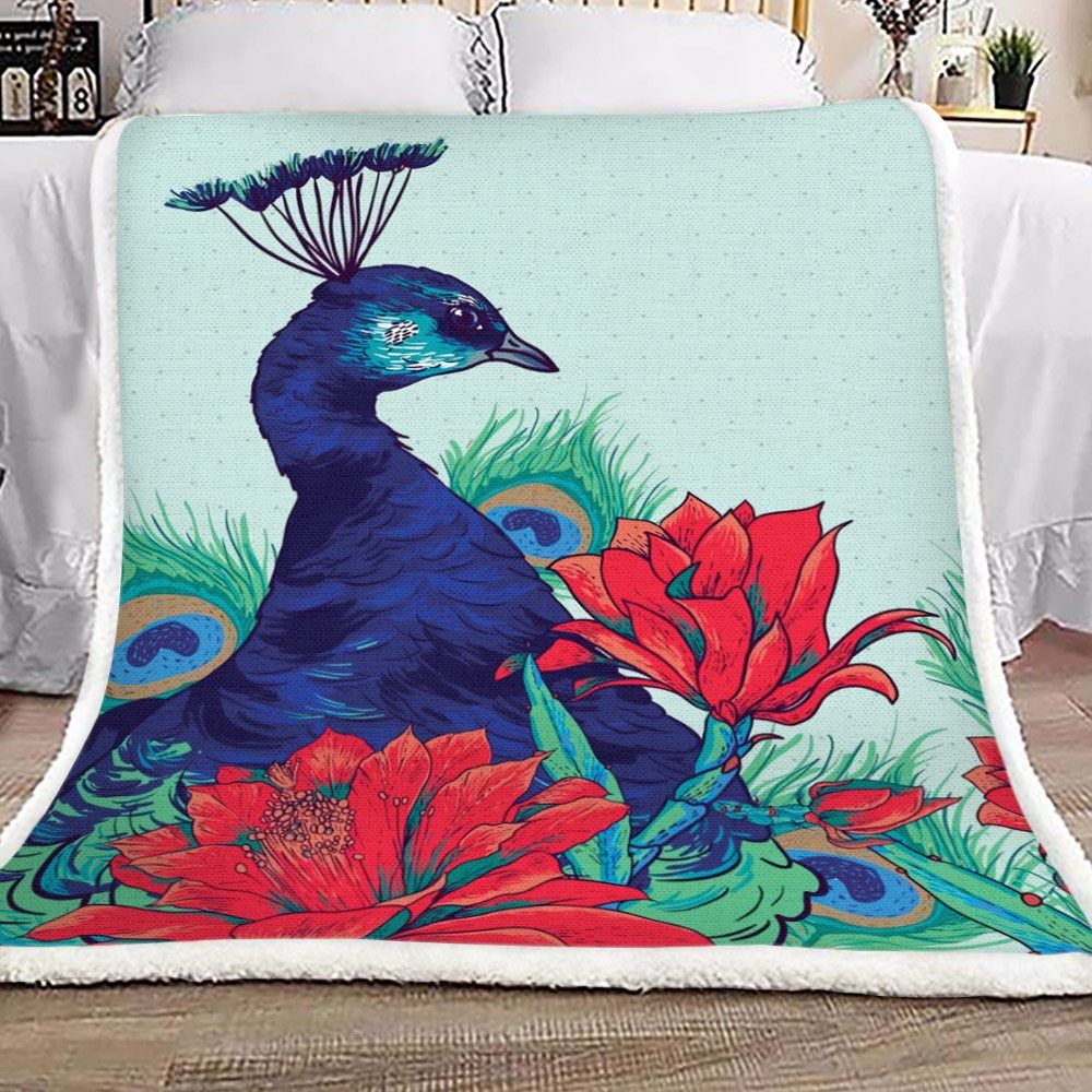 Peafowl Sherpa Fleece