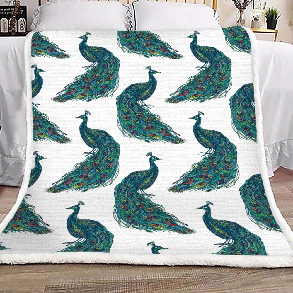 Peafowl Sherpa Fleece