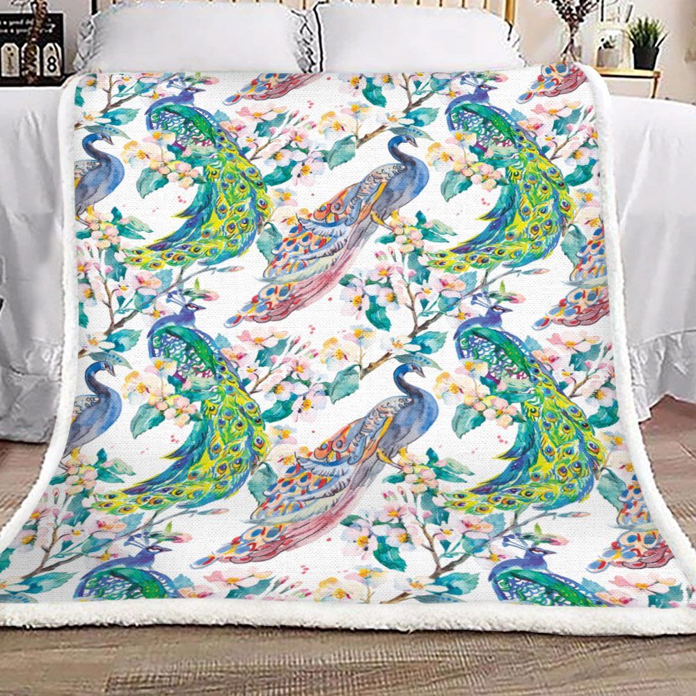 Peafowl Sherpa Fleece