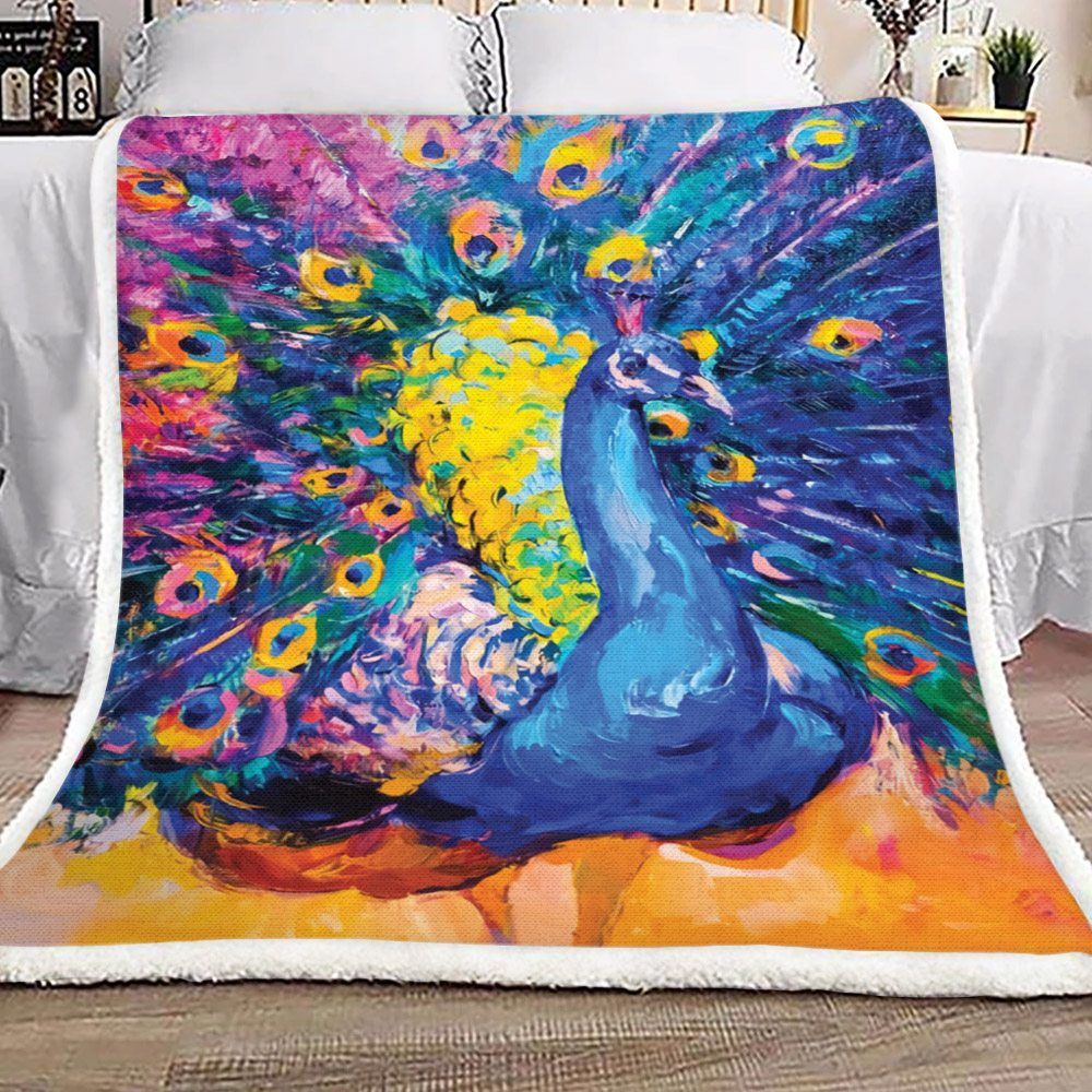 Peafowl Sherpa Fleece