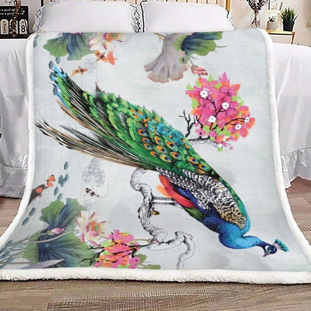 Peafowl Sherpa Fleece