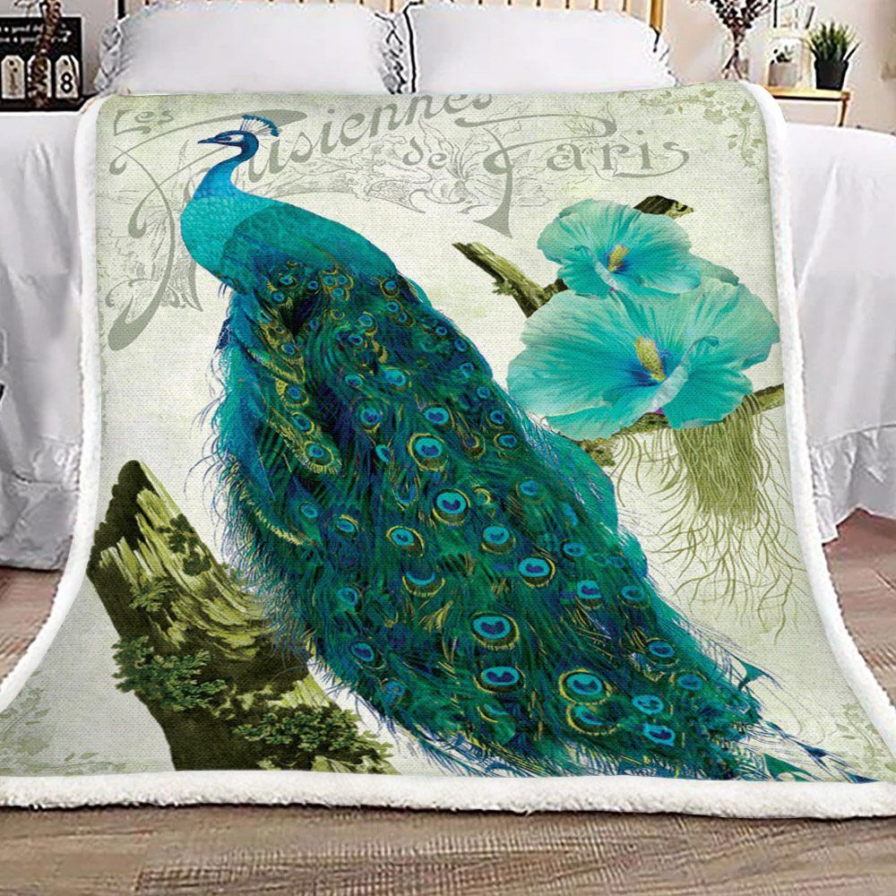 Peafowl Sherpa Fleece