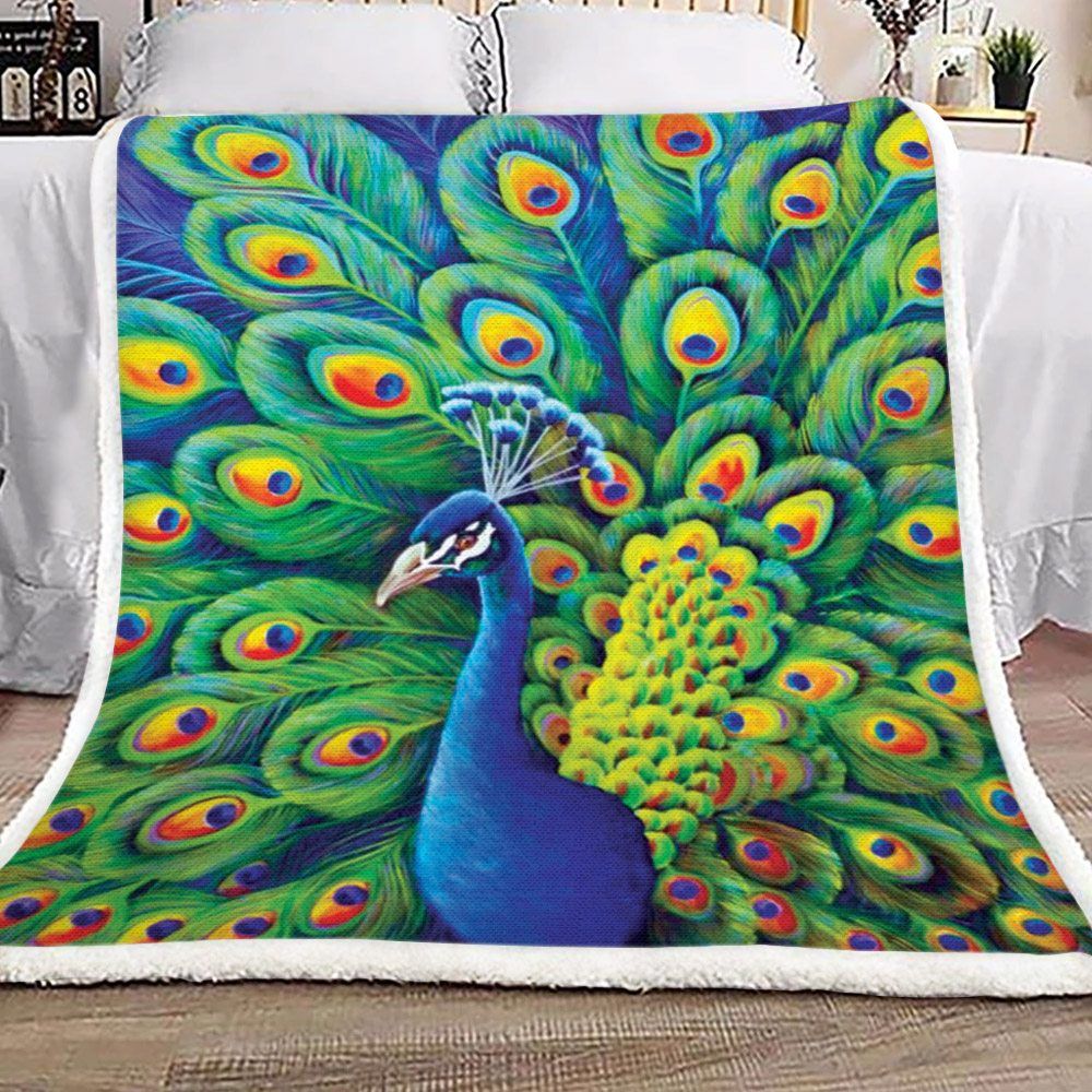 Peafowl Sherpa Fleece