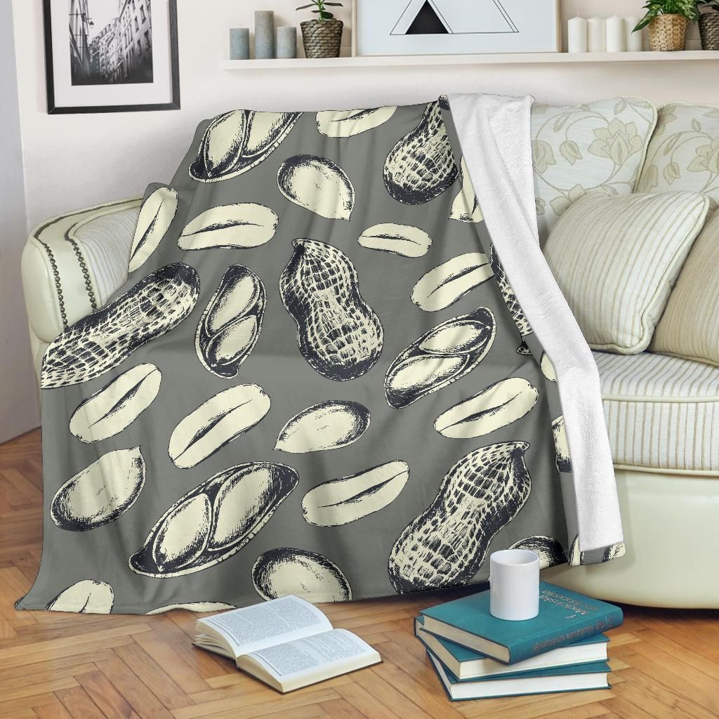 Peanut Pattern Sherpa Fleece Blanket