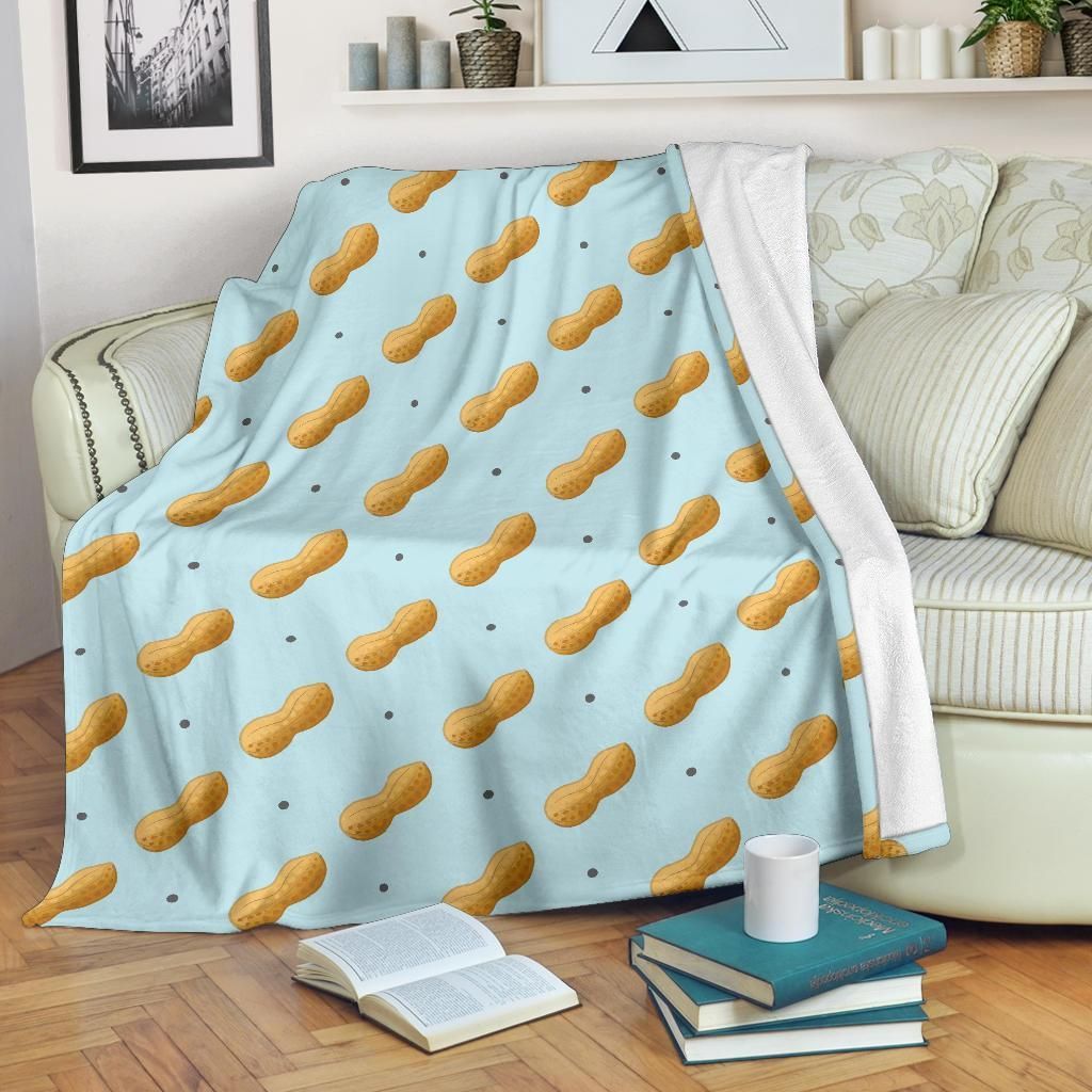 Peanut Pattern 3 Sherpa Fleece Blanket