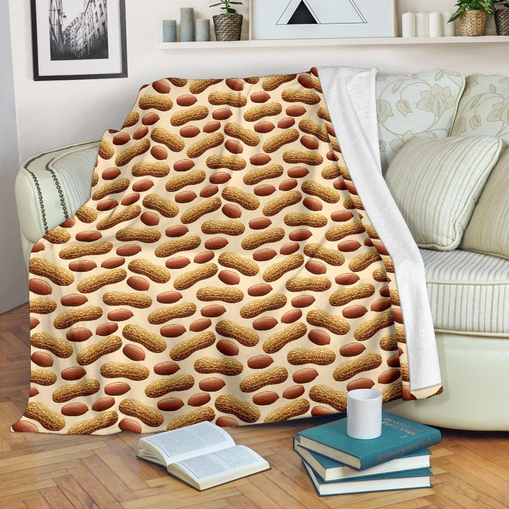 Peanut Pattern Sherpa Fleece Blanket