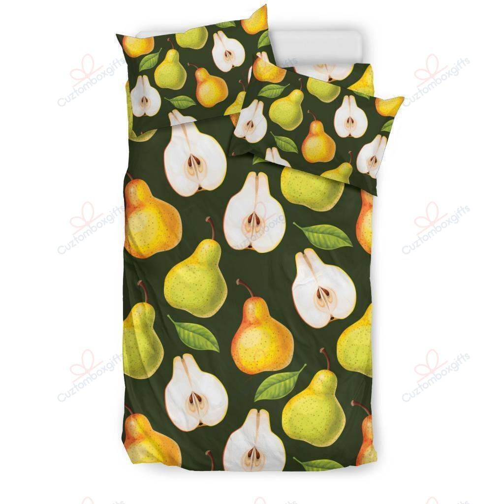 Pear Pattern Print Design Bedding Set