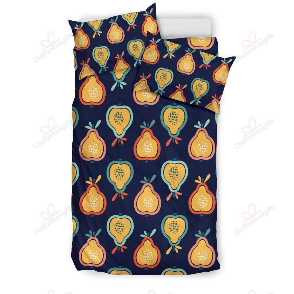 Pear Pattern Print Design Bedding Set