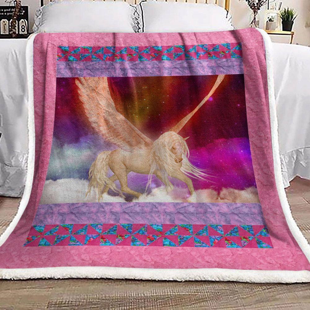 Pegasus Unicorn Sherpa Fleece Blanket