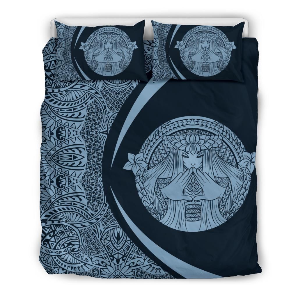 Pele Plumeria Polynesian Girl Circle Style Bedding Set