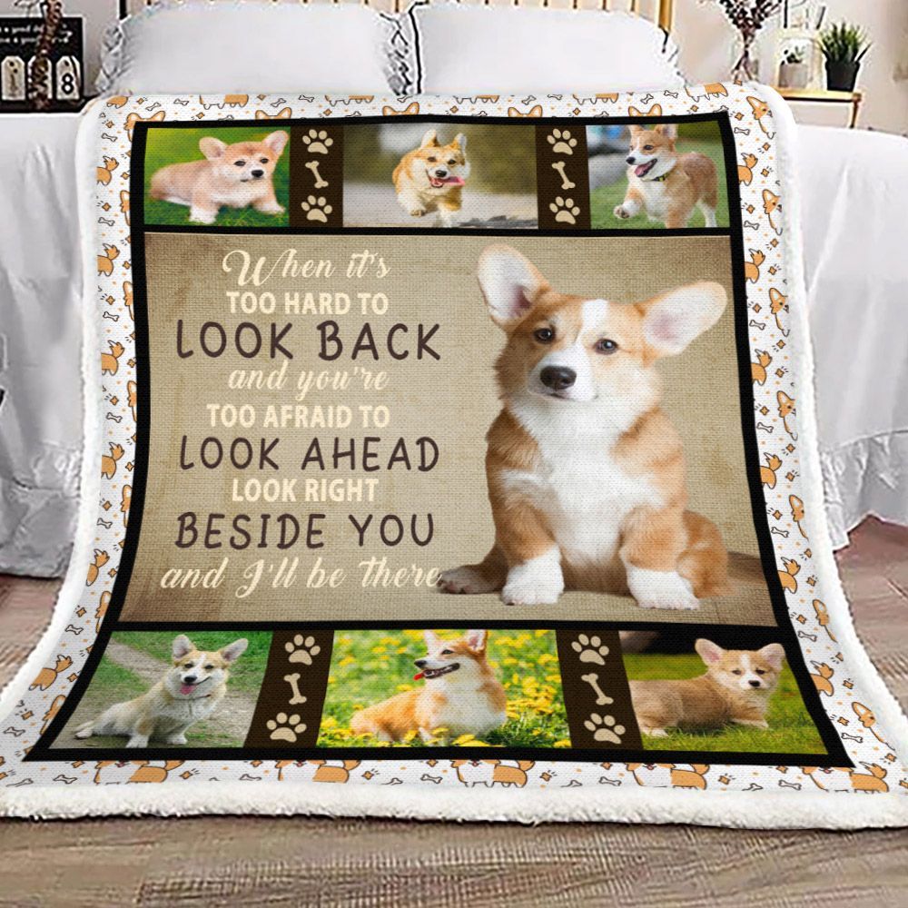 Pembroke Welsh Corgi Dogs Beside You Sherpa Fleece Blanket
