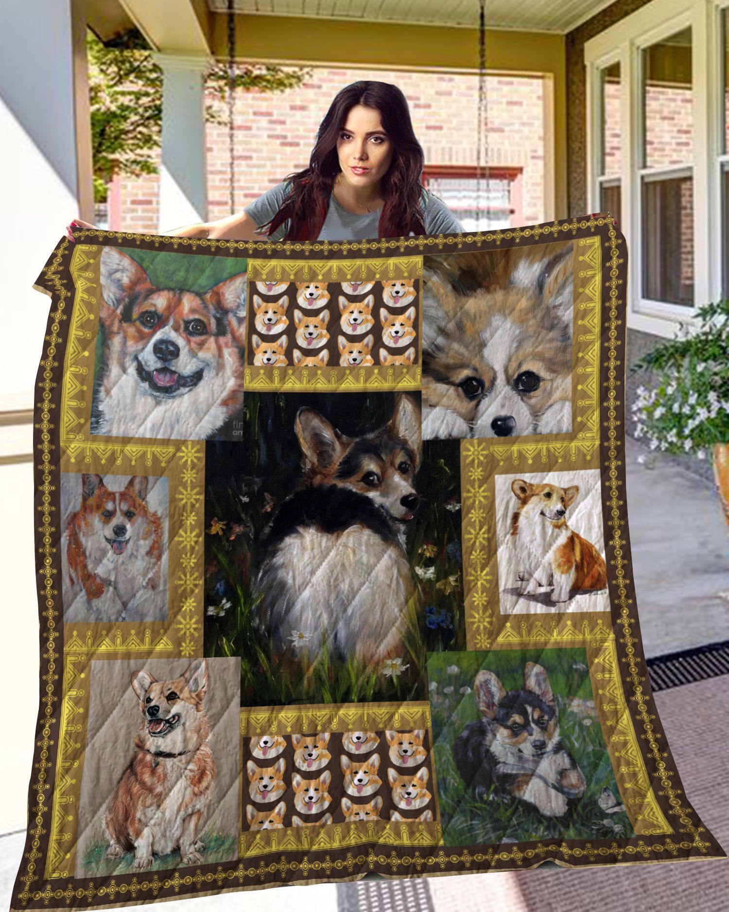 Pembroke Welsh Corgi Sherpa Fleece Blanket