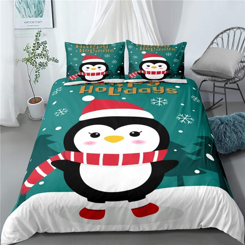 Penguin Christmas Bedding Set