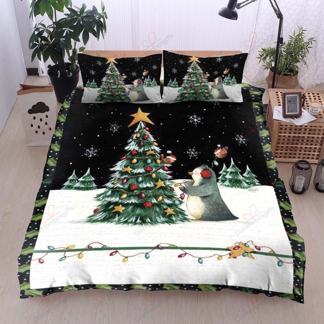 Penguin Christmas Bedding Set