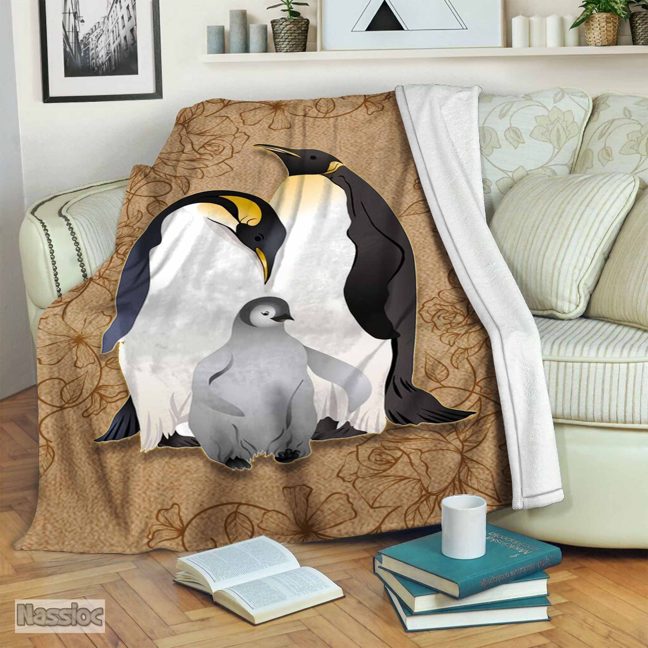 Penguin Family Fleece Blanket