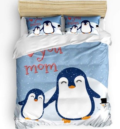 Penguin Mom Bedding Set