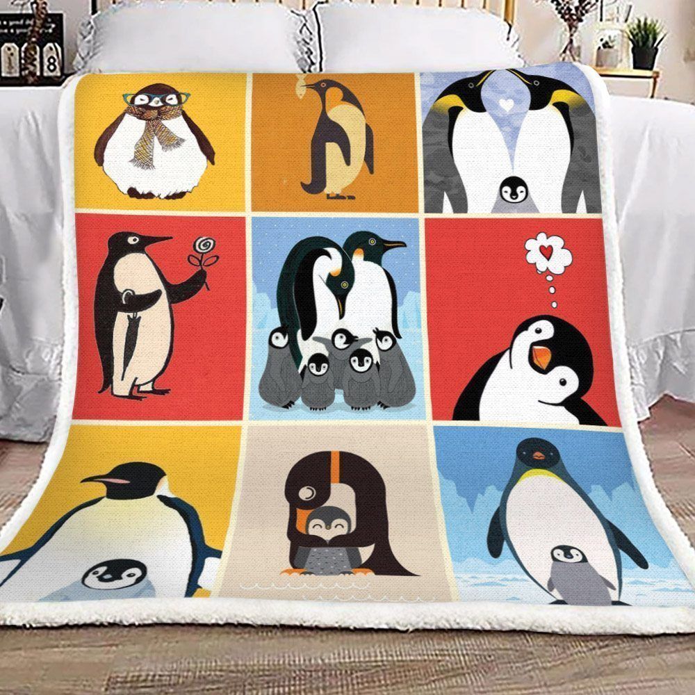 Penguins Sherpa Fleece Blanket