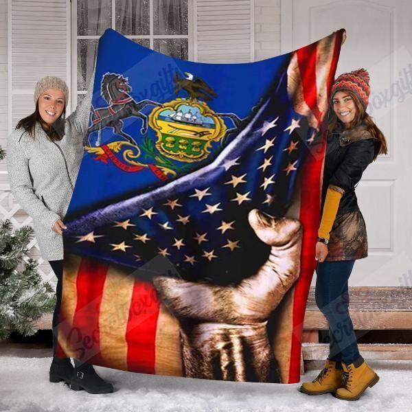 Pennsylvania Flag Fleece Blanket