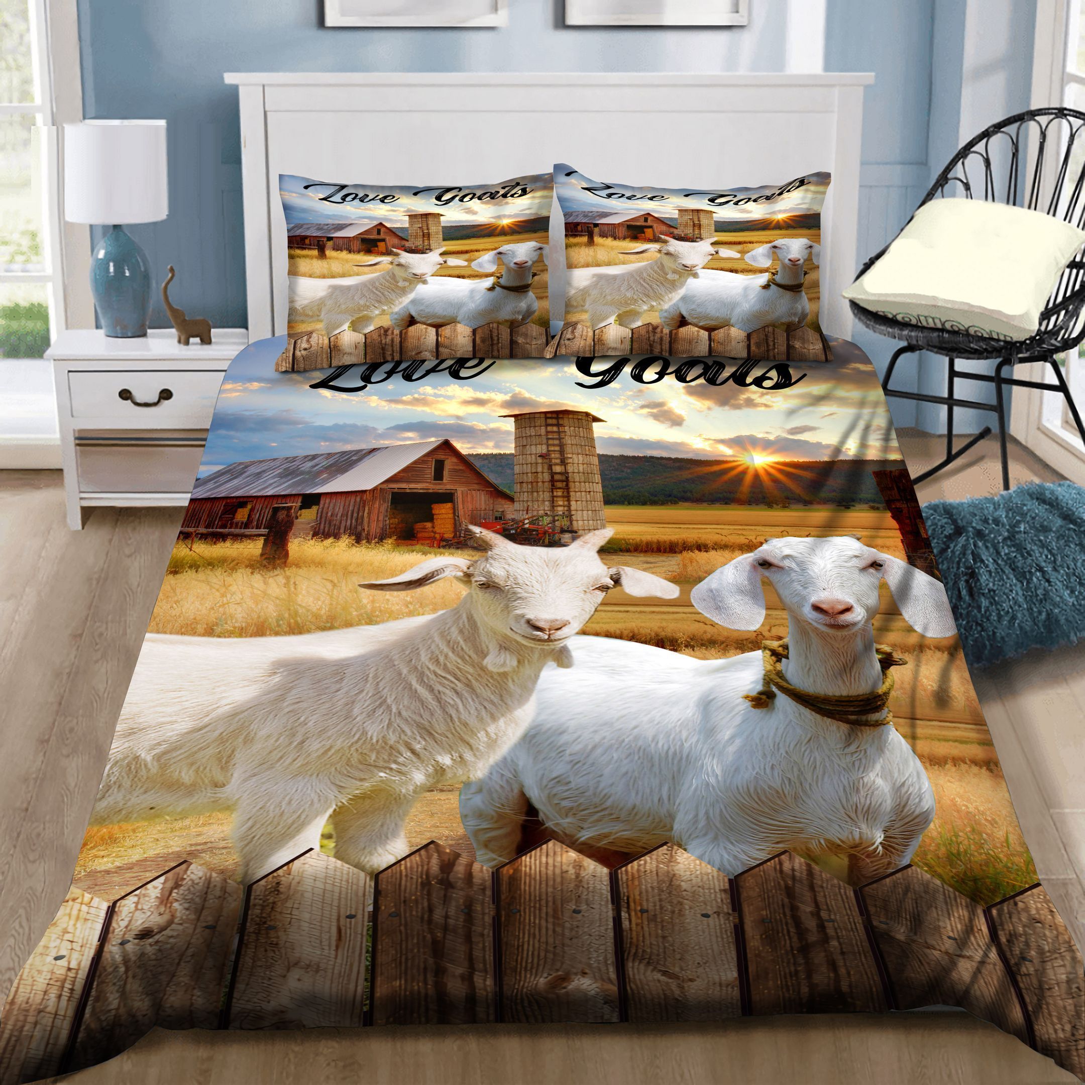 People Love Goat Bedding Set