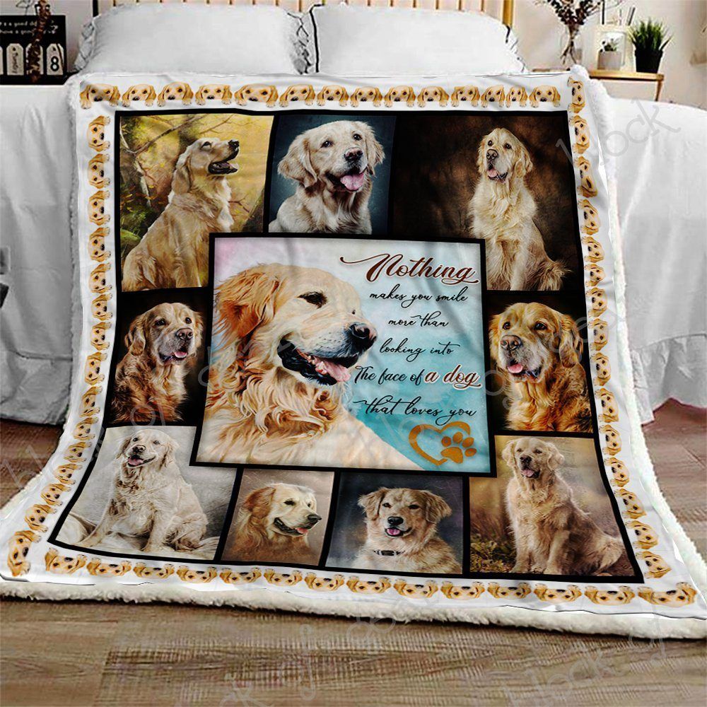 Perfect Golden Retriever Dogs Sherpa Fleece Blanket