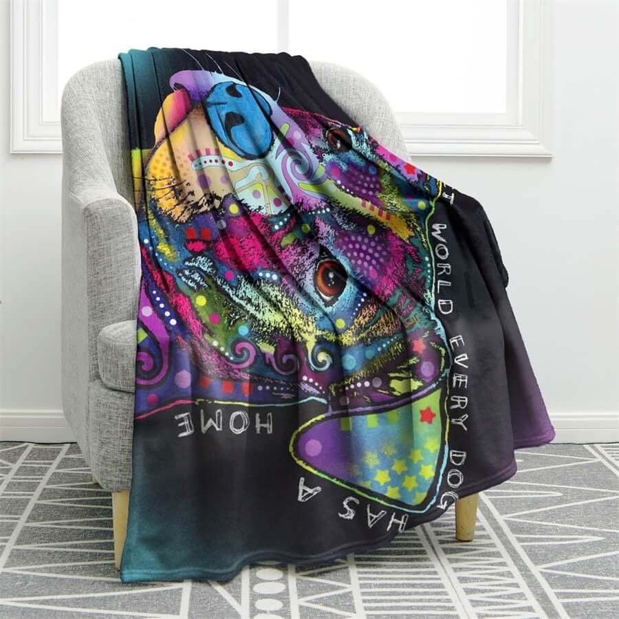 Perfect World Every Dog Has A Home Sherpa Fleece Blanket