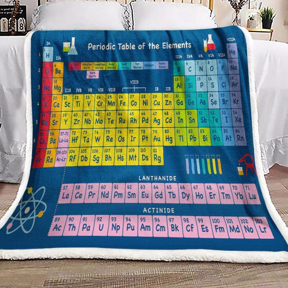 Periodic Table Sherpa Fleece Blanket