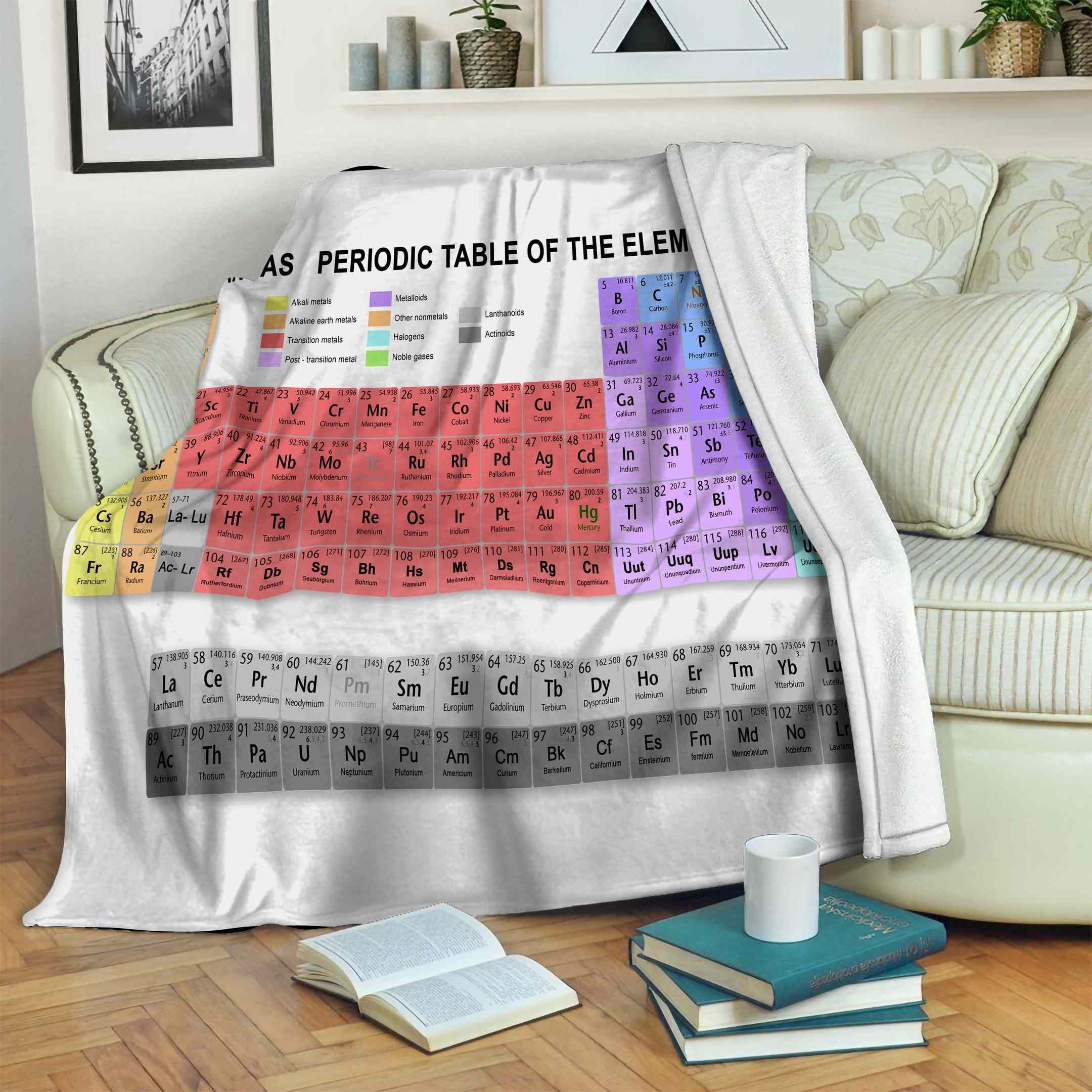 Periodic Table Of The Elements Sherpa Fleece Blanket